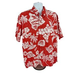 Reyn Spooner Hawaiian Map Aloha‎ Shirt XL Classic Fit #1237